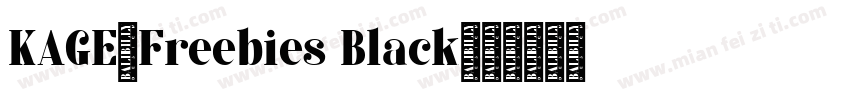 KAGE-Freebies Black字体转换